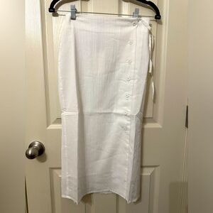 White Linen Blend Skirt XS. NWT